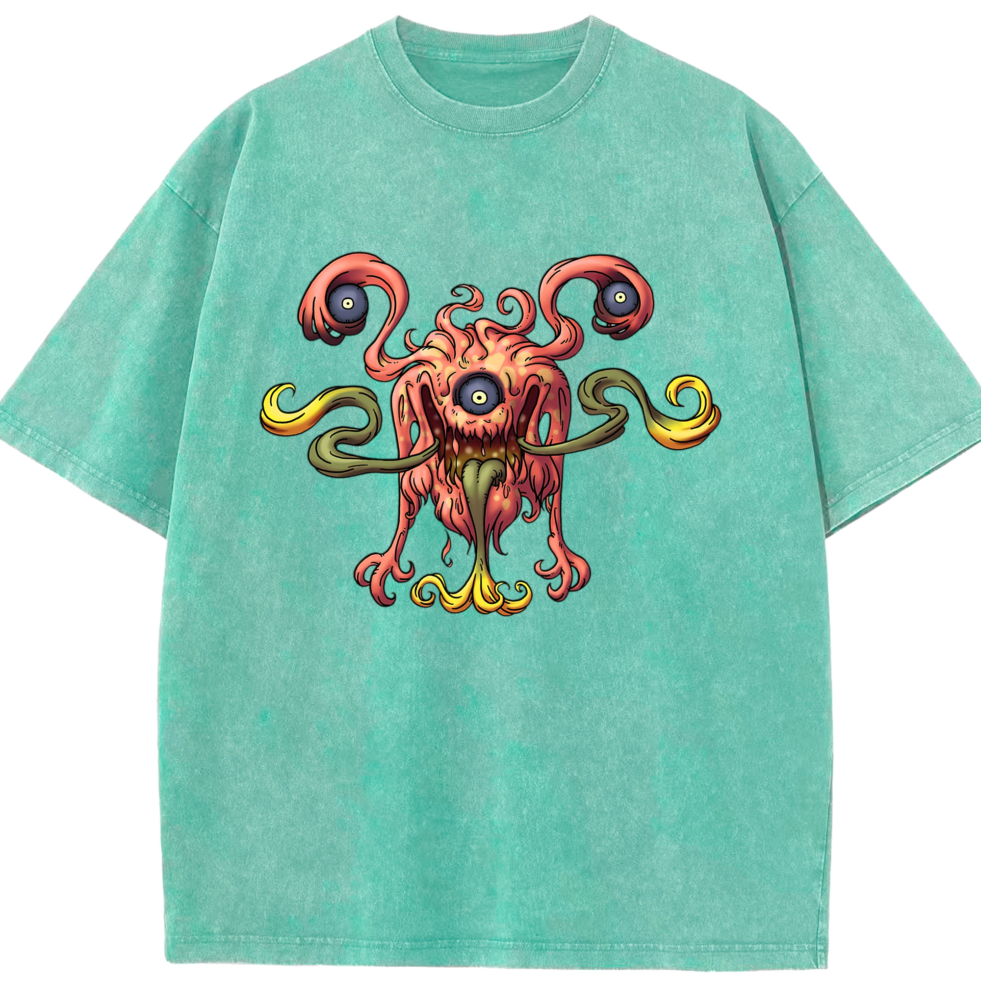 （画像用） ドラゴンクエスト Doragon Kuesuto Dragon Quest 綿100% ヴィンテージ風 半袖Tシャツ（フロントプリント）